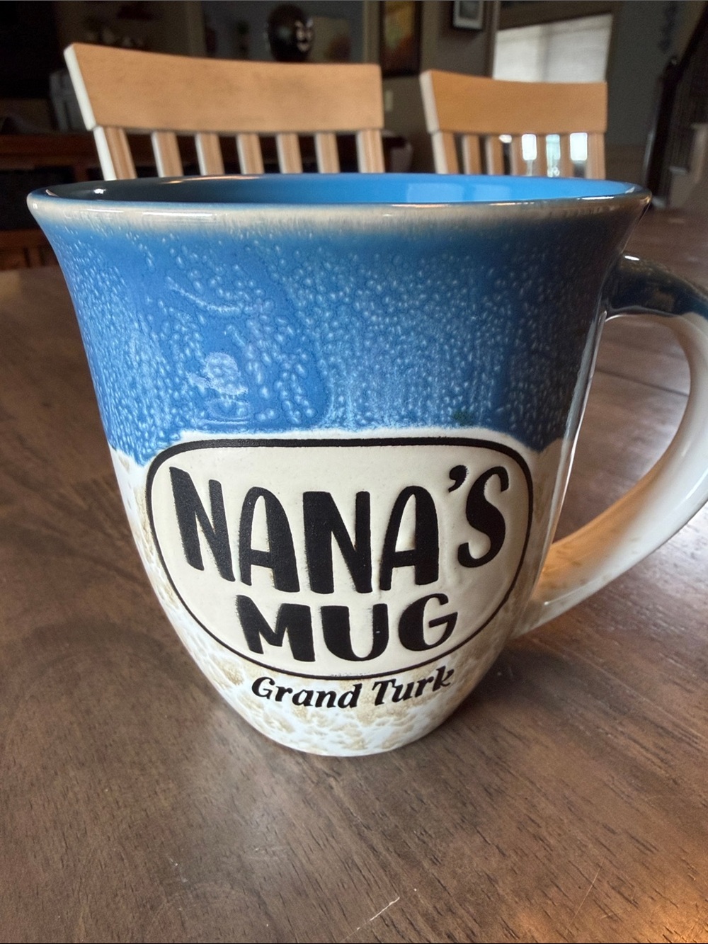 Blue Ceramic 'Nana's Mug' Coffee Cup